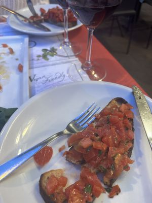 Vegan bruschetta   at Origano Campo de' Fiori in Rome