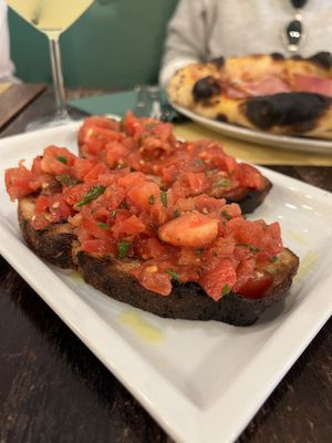 Tomato bruschetta   at Origano Campo de' Fiori in Rome