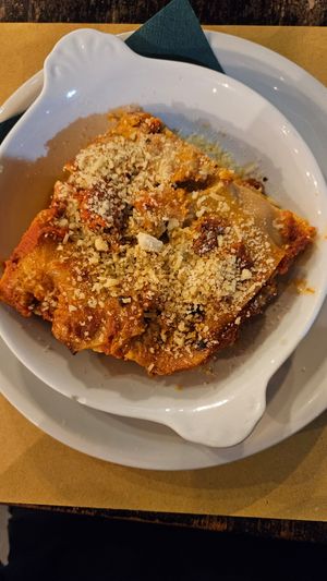 Lasagna at Origano Campo de' Fiori in Rome