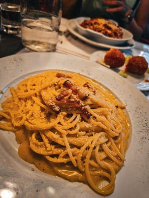Vegane Spaghetti Carbonara 😍  at Origano Campo de' Fiori in Rome