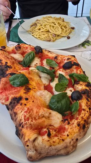 Vegan margaritha/calzone at Origano Campo de' Fiori in Rome