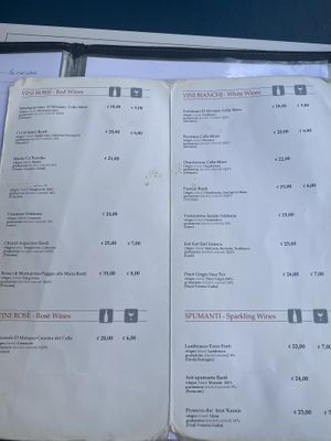 Menu  at Origano Campo de' Fiori in Rome