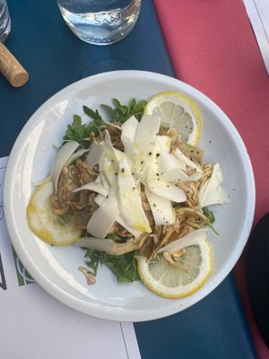 Fried artichoke  at Origano Campo de' Fiori in Rome