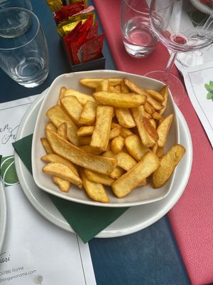 French fries   at Origano Campo de' Fiori in Rome