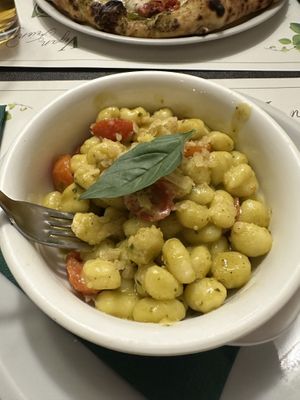 Vegan pesto gnocchi  at Origano Campo de' Fiori in Rome