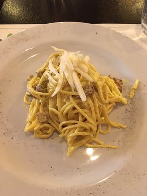 Carbonara vegan  at Origano Campo de' Fiori in Rome