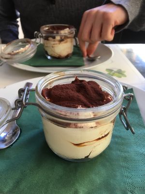 Vegan tiramisu at Origano Campo de' Fiori in Rome