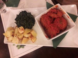 Polpette vegani (albóndigas) at Origano Campo de' Fiori in Rome