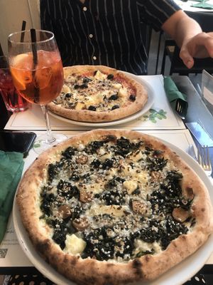 Vegan capriciosa & vegan Origano pizza at Origano Campo de' Fiori in Rome