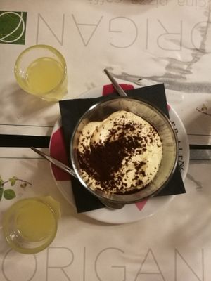 Vegan Tiramisu from a different angle, just because it's so darn tasty it deserved multiple pics.  at Origano Campo de' Fiori in Rome