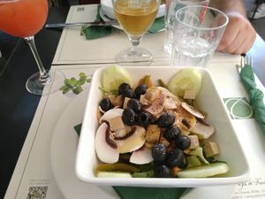 Salat mit Tofu at Origano Campo de' Fiori in Rome
