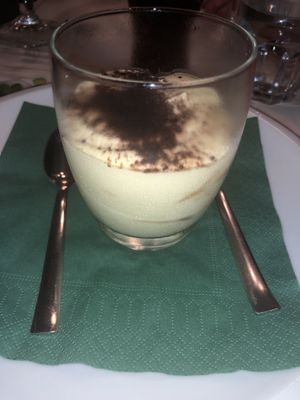 Vegan tiramisu  at Origano Campo de' Fiori in Rome