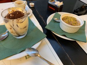 Dessert tiramisù and other  at Origano Campo de' Fiori in Rome