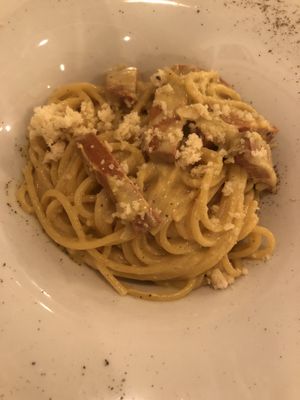 Carbonara Vegani at Origano Campo de' Fiori in Rome