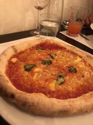 Vegan Margarita pizza at Origano Campo de' Fiori in Rome