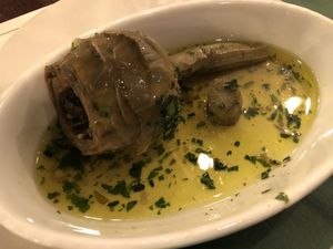 Artichoke starter  at Origano Campo de' Fiori in Rome