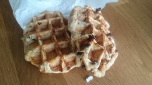 Vegan waffles at Boulangerie Ghysens in Herstal