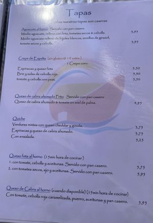 Tapas at Noah's Ark in La Gomera