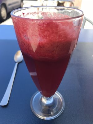Magic Morning - beetroot, celery, apple  at Noah's Ark in La Gomera