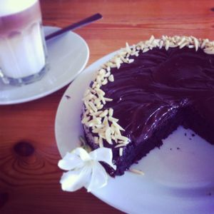 Chocolate beetroot cake at Noah's Ark in La Gomera