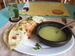 Example of their menu at Masala Chai in Puerto Varas