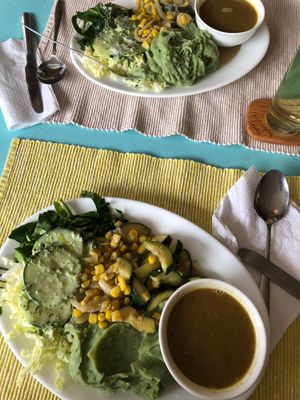 Green greens and more greens!  at Masala Chai in Puerto Varas