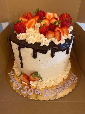 Chocolate Strawberry Cake  at Imagine Desserts Vegan Bakery in Albany