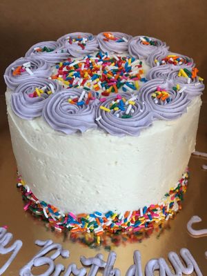 Funfetti Cake at Imagine Desserts Vegan Bakery in Albany