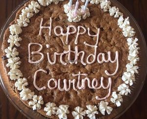 Chocolate Chip Cookie Cake. Serves 12-15 people.  at Imagine Desserts Vegan Bakery in Albany