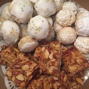 Italian cookie platter.  at Imagine Desserts Vegan Bakery in Albany