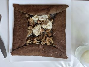 Savory galette with walnuts and goat cheese at Delice & Sarrasin in New York City