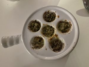 Vegan Escargot  at Delice & Sarrasin in New York City