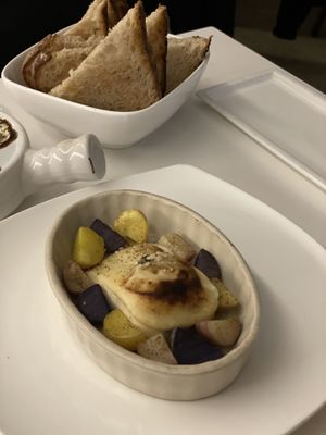 Melted cheese and toast at Delice & Sarrasin in New York City