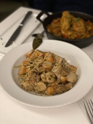 Seafood pasta at Delice & Sarrasin in New York City