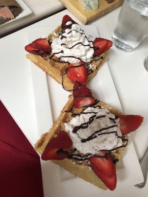 Almond milk waffles at Delice & Sarrasin in New York City