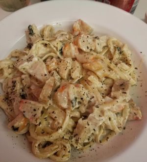 Delicious Seafood Pasta!  (Tagliatelle) at Delice & Sarrasin in New York City