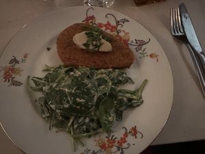 Escalope de Poulet aux Epinards a la Creme #Veganuary at Delice & Sarrasin in New York City