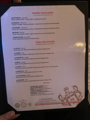 Menu 2/2 #Veganuary at Delice & Sarrasin in New York City