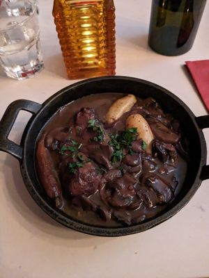 Coq au vin at Delice & Sarrasin in New York City