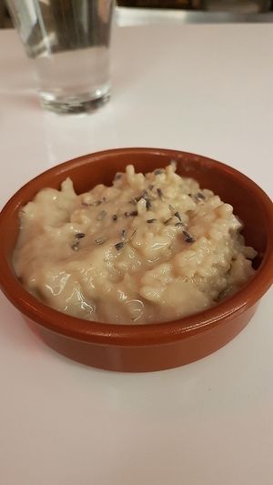 Lavender-infused rice pudding at Delice & Sarrasin in New York City