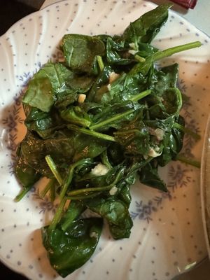Sautéed spinach  at Delice & Sarrasin in New York City