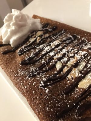 amazing sautéed pear crepe at Delice & Sarrasin in New York City