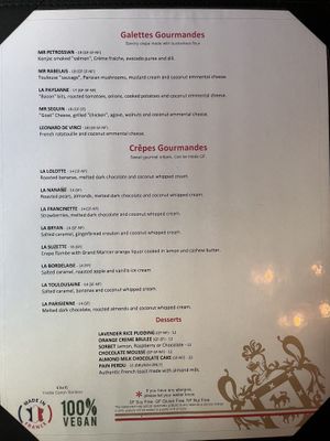 Menu   at Delice & Sarrasin in New York City