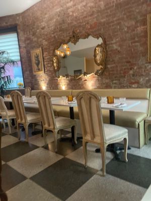Back dining area  at Delice & Sarrasin in New York City
