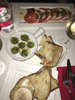 Tomates Mozzarella, Escargot, Foie Gras  at Delice & Sarrasin in New York City