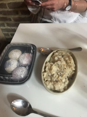 Double Dessert! Lavender Rice Pudding + Macaroons  at Delice & Sarrasin in New York City