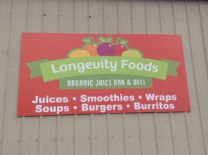 Sign at Longevity Foods in Duvall