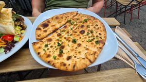 Garlic pizza at Plant by Kat's Kitchen in Keswick