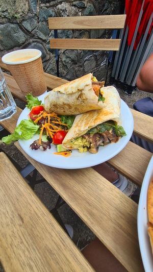 Breakfast wrap at Plant by Kat's Kitchen in Keswick