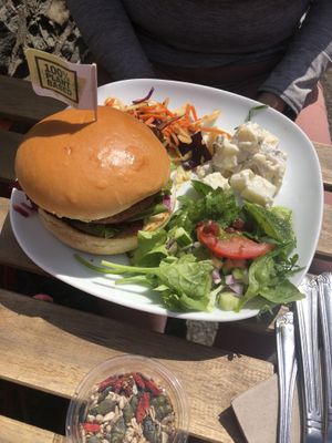 A “basic burger" at Plant by Kat's Kitchen in Keswick
